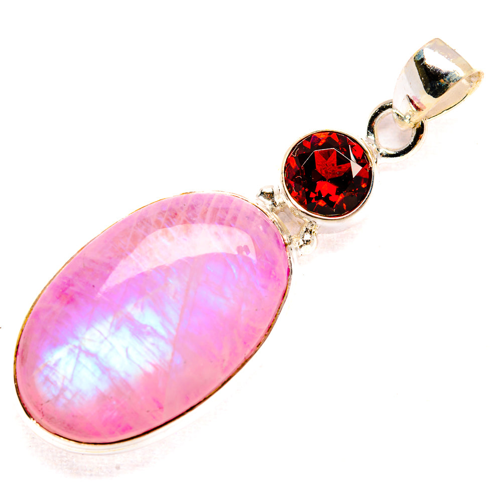 Pink Moonstone Pendants handcrafted by Ana Silver Co - PD33793 - Photo 2