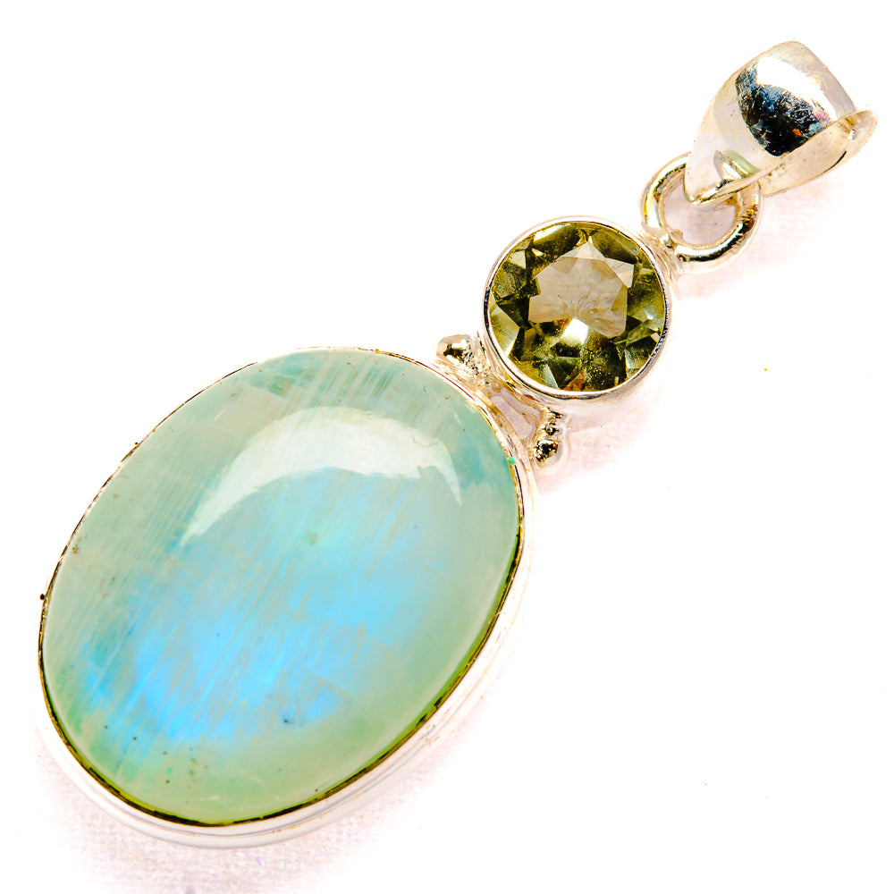 Green Moonstone Pendants handcrafted by Ana Silver Co - PD33796 - Photo 2