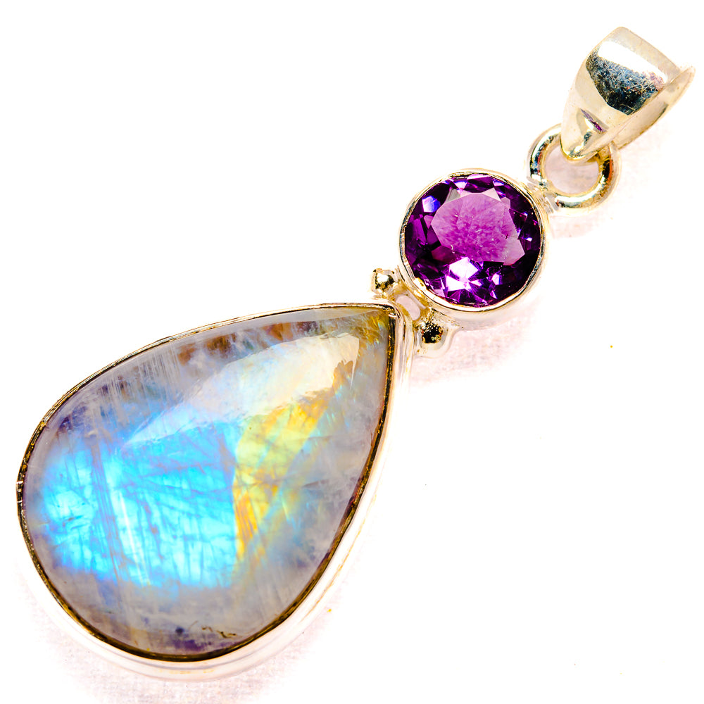 Rainbow Moonstone Pendants handcrafted by Ana Silver Co - PD33800 - Photo 2