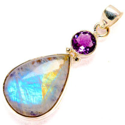 Rainbow Moonstone Pendants handcrafted by Ana Silver Co - PD33800 - Photo 2