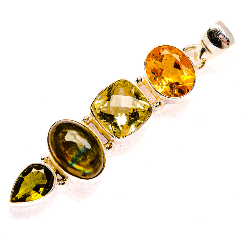 Green Tourmaline Pendants handcrafted by Ana Silver Co - PD33803 - Photo 2