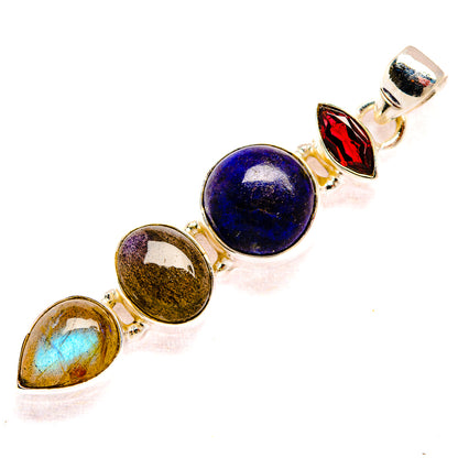Lapis Lazuli Pendants handcrafted by Ana Silver Co - PD33810 - Photo 2