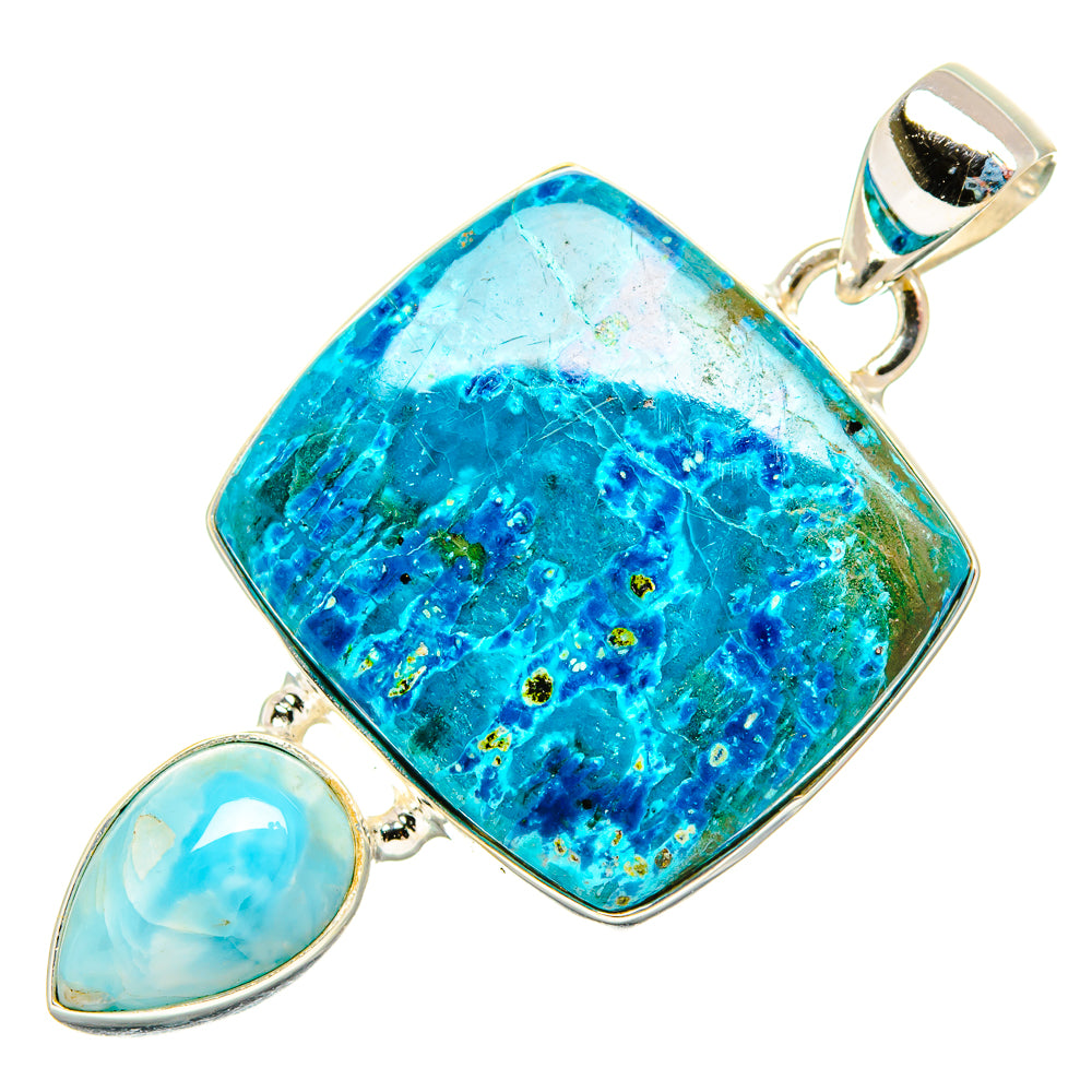 Chrysocolla Pendants handcrafted by Ana Silver Co - PD33815 - Photo 2