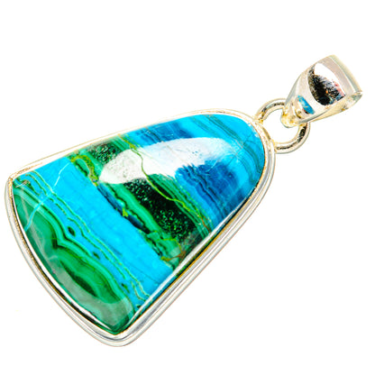 Malachite In Chrysocolla Pendants handcrafted by Ana Silver Co - PD33822 - Photo 2