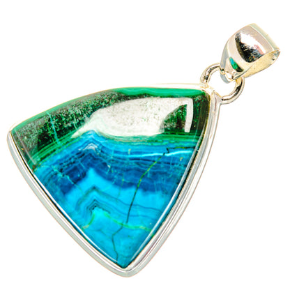 Malachite In Chrysocolla Pendants handcrafted by Ana Silver Co - PD33830 - Photo 2