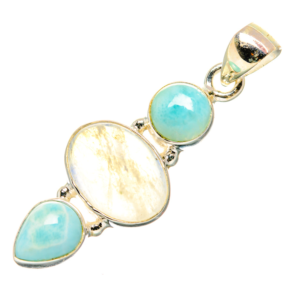 Rainbow Moonstone Pendants handcrafted by Ana Silver Co - PD33841 - Photo 2