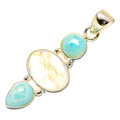 Rainbow Moonstone Pendants handcrafted by Ana Silver Co - PD33841 - Photo 2
