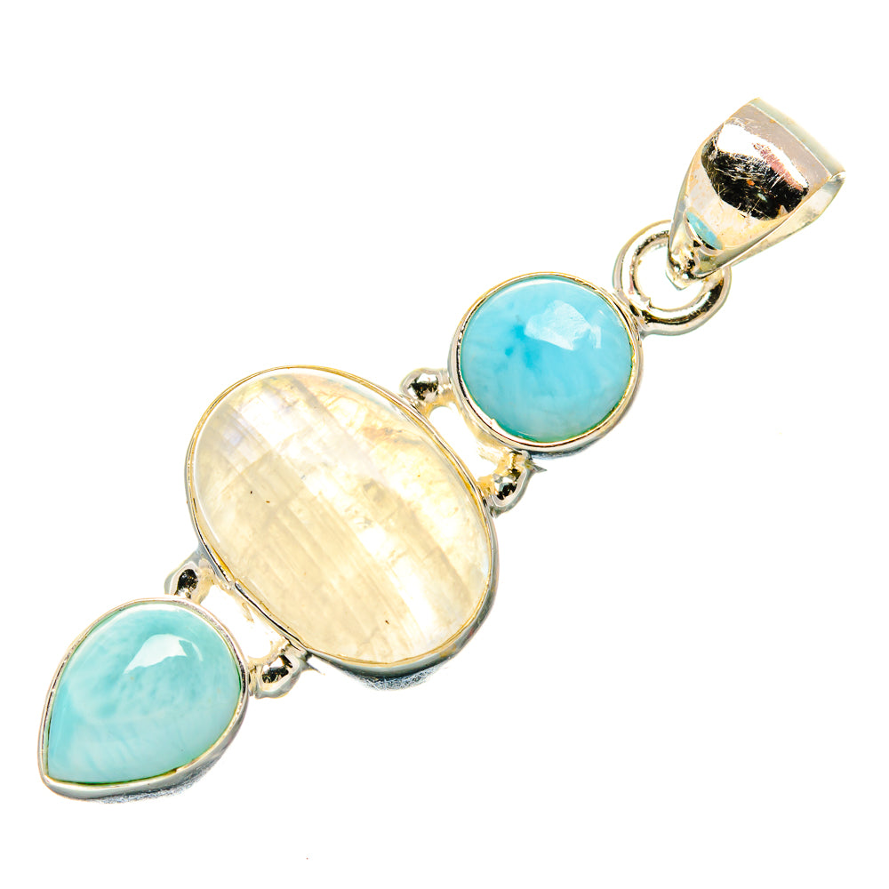 Rainbow Moonstone Pendants handcrafted by Ana Silver Co - PD33842 - Photo 2