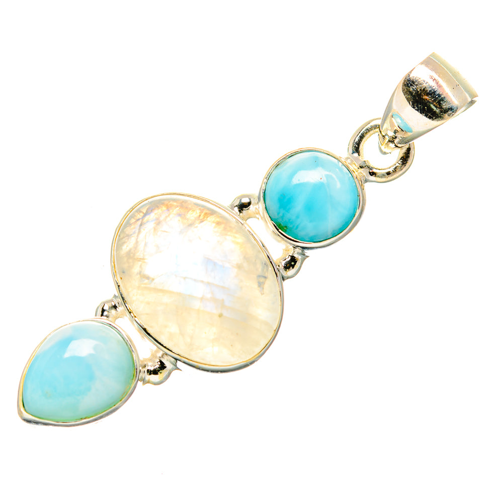 Rainbow Moonstone Pendants handcrafted by Ana Silver Co - PD33843 - Photo 2