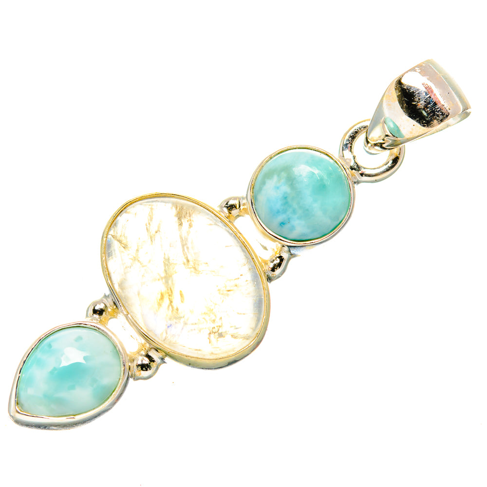 Rainbow Moonstone Pendants handcrafted by Ana Silver Co - PD33844 - Photo 2
