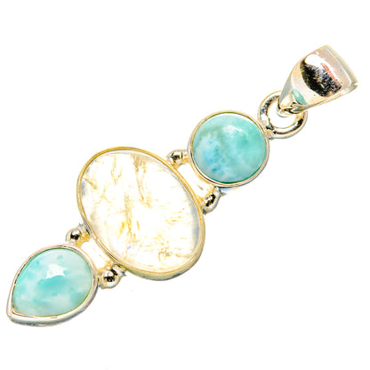 Rainbow Moonstone Pendants handcrafted by Ana Silver Co - PD33844 - Photo 2