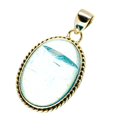Blue Fluorite Pendants handcrafted by Ana Silver Co - PD3386