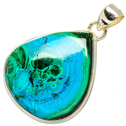 Malachite In Chrysocolla Pendants handcrafted by Ana Silver Co - PD33869 - Photo 2