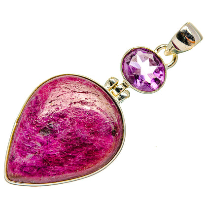Ruby Fuchsite Pendants handcrafted by Ana Silver Co - PD33870 - Photo 2