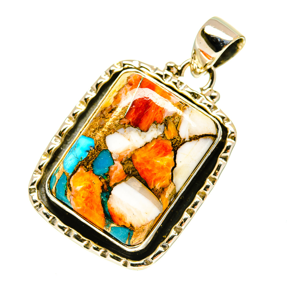 Blue Copper Composite Turquoise Pendants handcrafted by Ana Silver Co - PD3389
