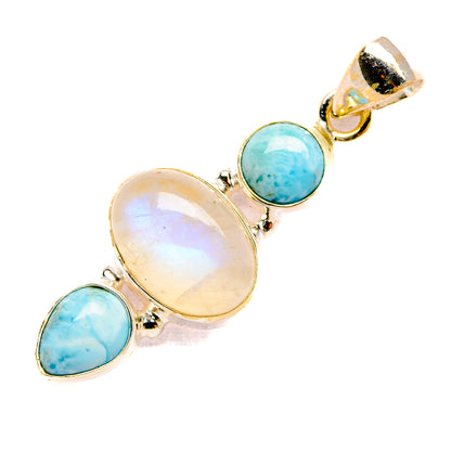 Rainbow Moonstone Pendants handcrafted by Ana Silver Co - PD33897 - Photo 2