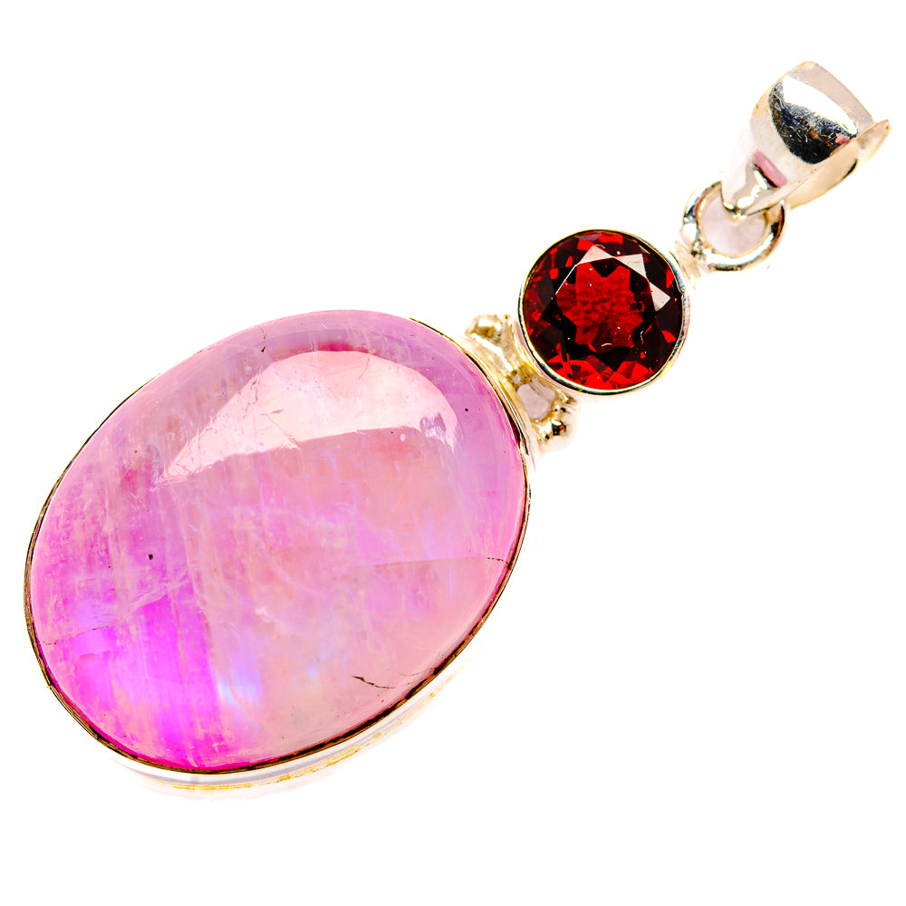 Pink Moonstone Pendants handcrafted by Ana Silver Co - PD33908 - Photo 2