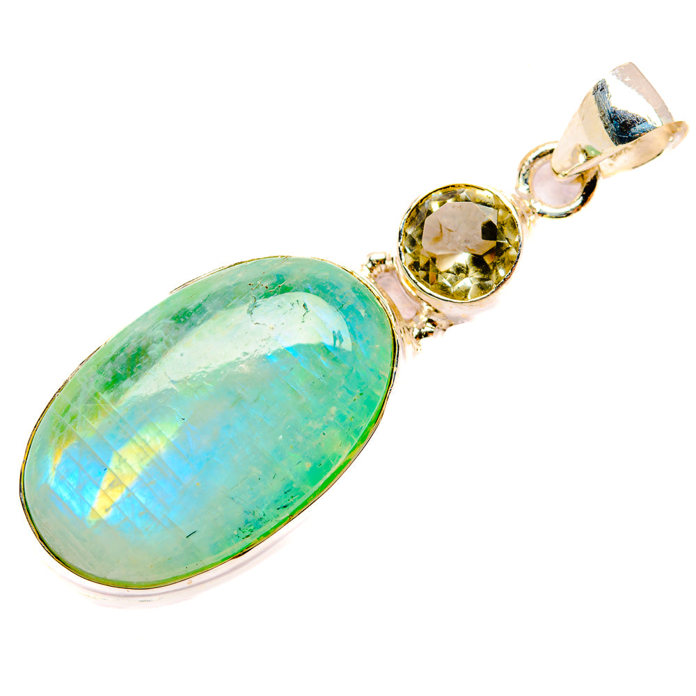 Green Moonstone Pendants handcrafted by Ana Silver Co - PD33910 - Photo 2