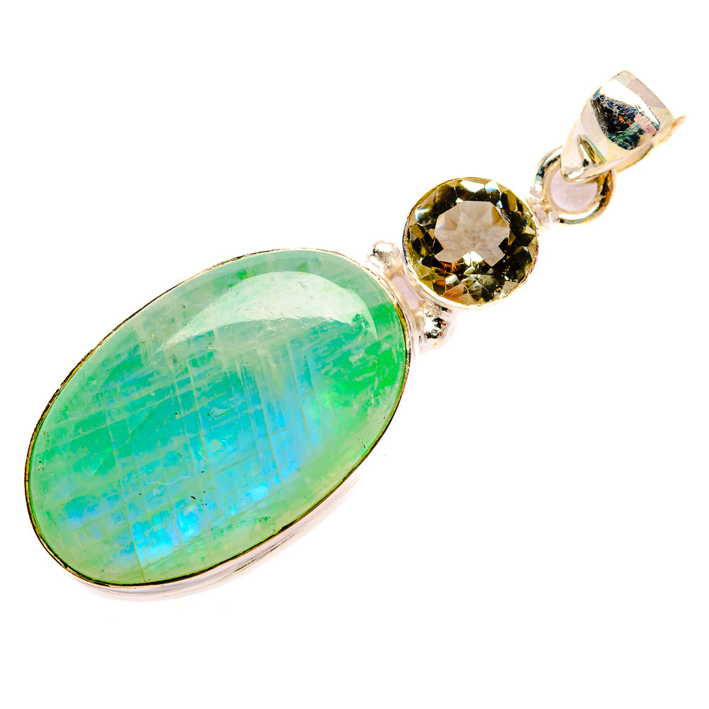Green Moonstone Pendants handcrafted by Ana Silver Co - PD33911 - Photo 2