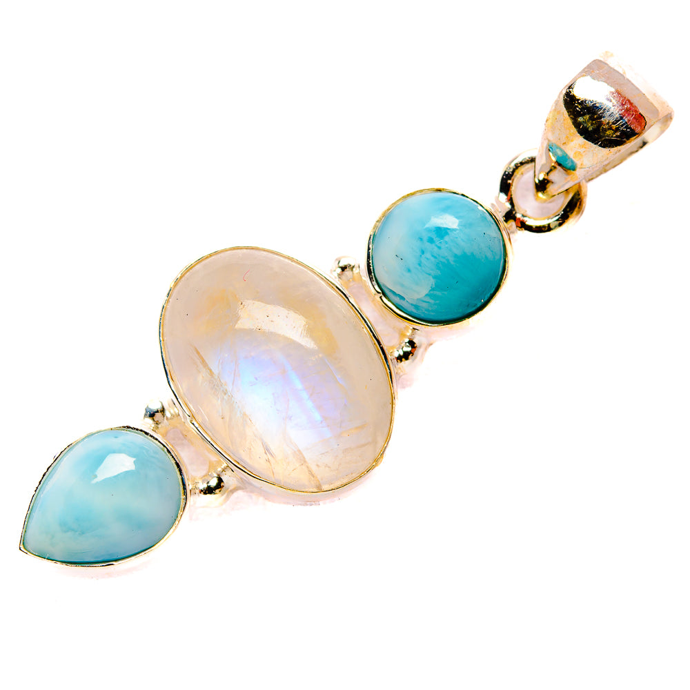 Rainbow Moonstone Pendants handcrafted by Ana Silver Co - PD33914 - Photo 2