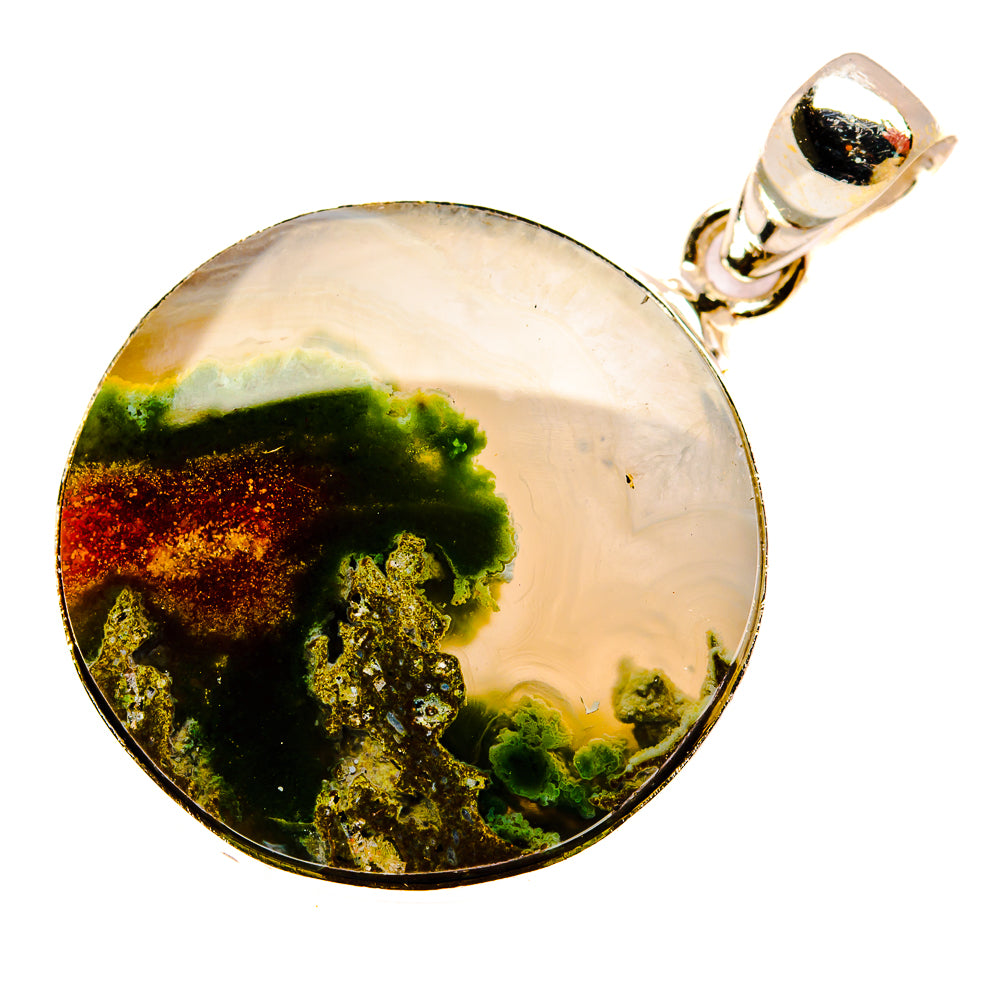Indonesian Plume Agate Pendants handcrafted by Ana Silver Co - PD33916 - Photo 2