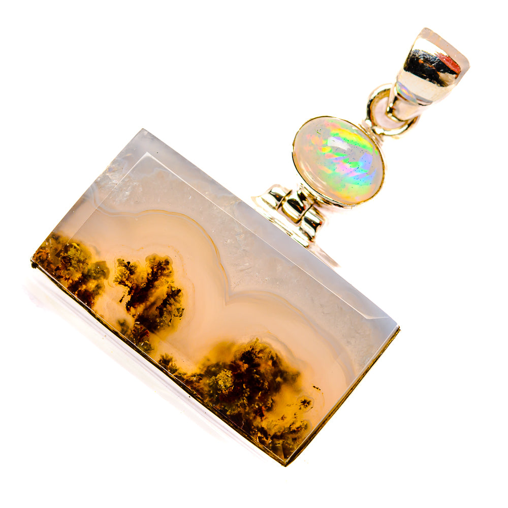 Indonesian Plume Agate Pendants handcrafted by Ana Silver Co - PD33924 - Photo 2