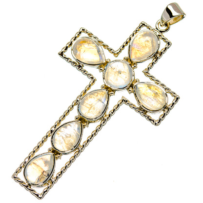 Rainbow Moonstone Pendants handcrafted by Ana Silver Co - PD33945 - Photo 2