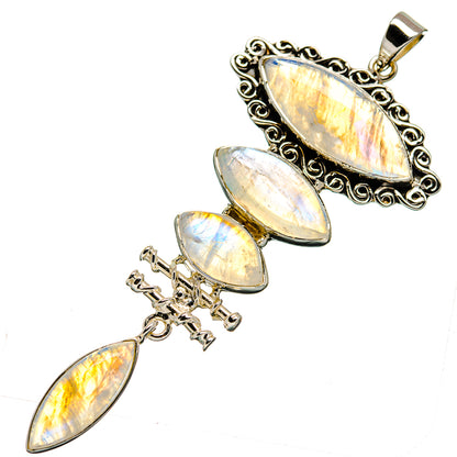 Rainbow Moonstone Pendants handcrafted by Ana Silver Co - PD33948 - Photo 2
