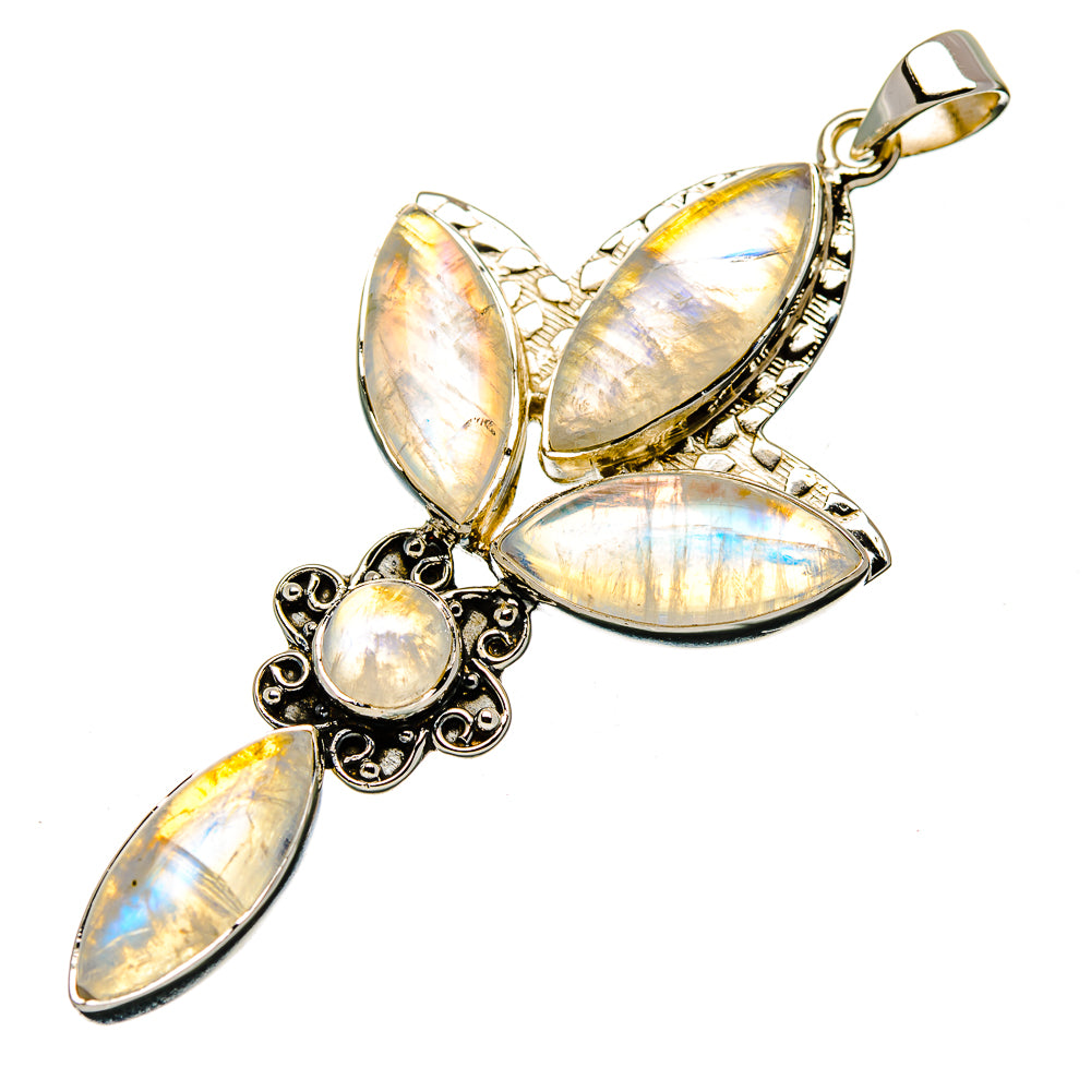 Rainbow Moonstone Pendants handcrafted by Ana Silver Co - PD33949 - Photo 2