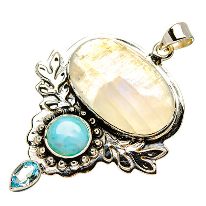 Rainbow Moonstone Pendants handcrafted by Ana Silver Co - PD33950 - Photo 2