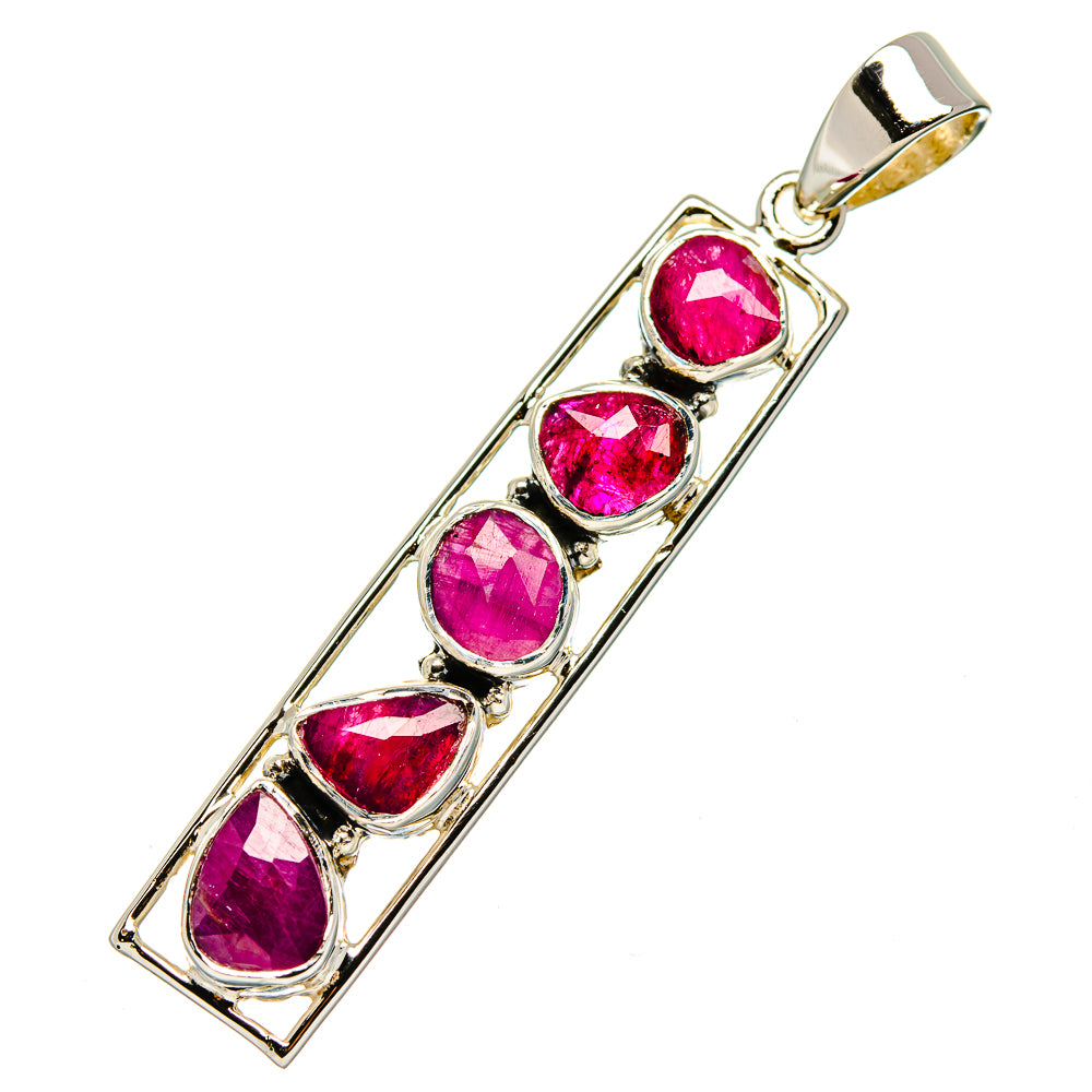 Pink Tourmaline Pendants handcrafted by Ana Silver Co - PD33959 - Photo 2