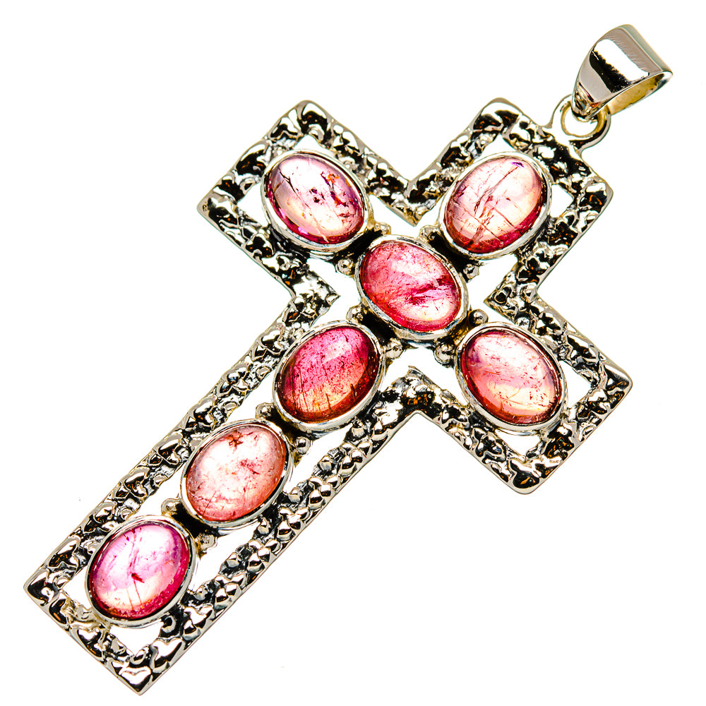Pink Tourmaline Pendants handcrafted by Ana Silver Co - PD33965 - Photo 2