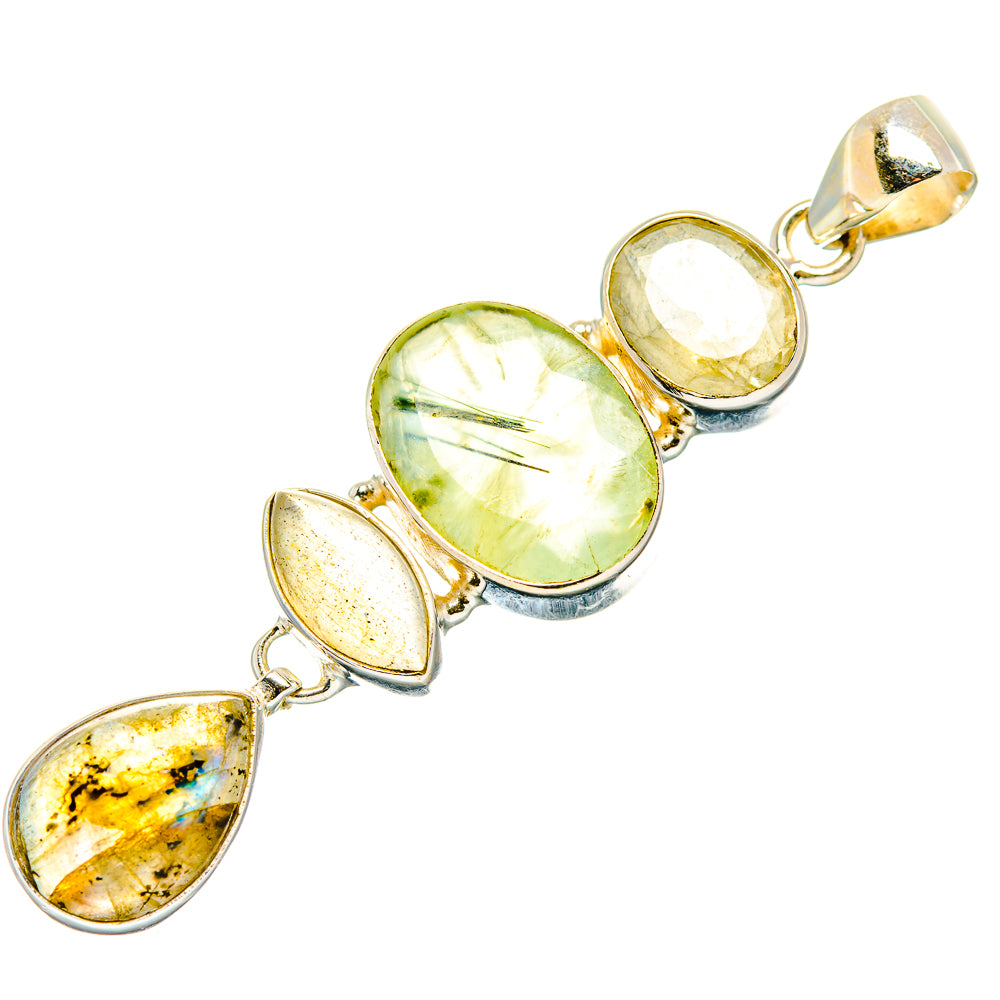 Prehnite Pendants handcrafted by Ana Silver Co - PD34001 - Photo 2
