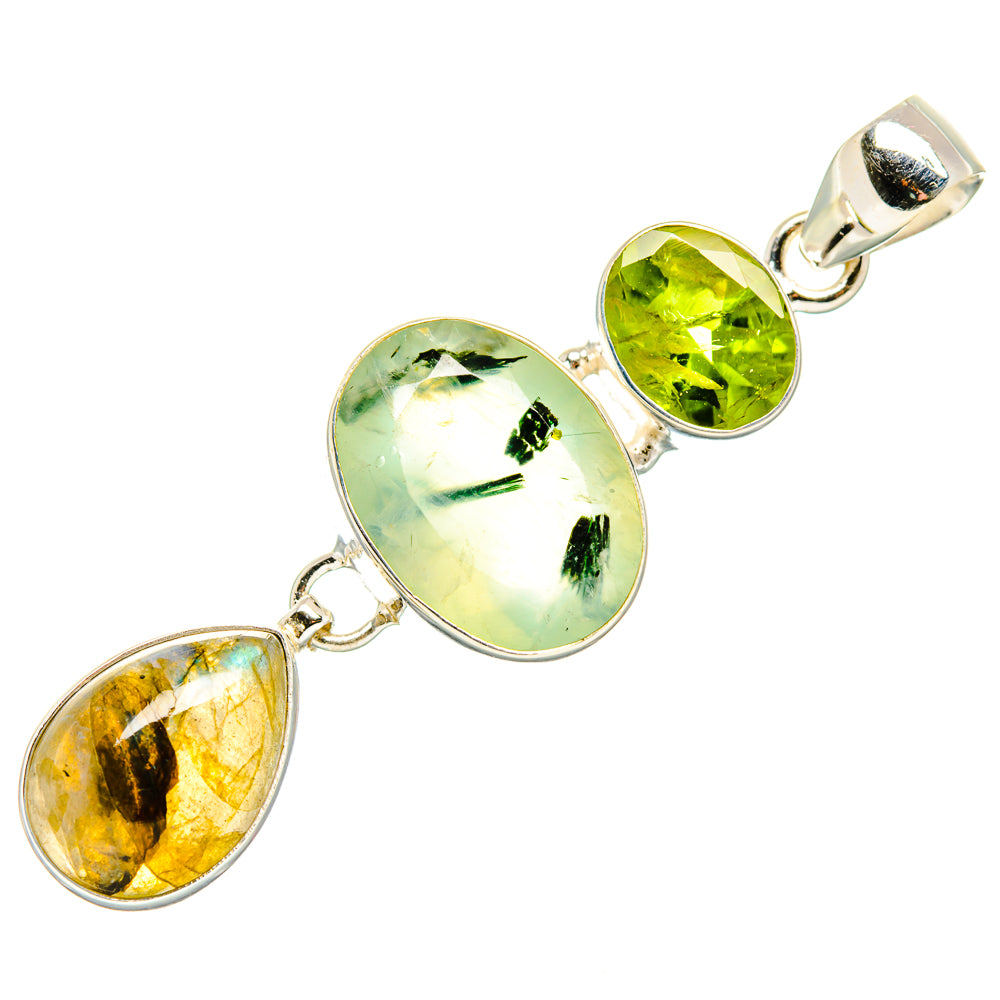 Prehnite Pendants handcrafted by Ana Silver Co - PD34005 - Photo 2