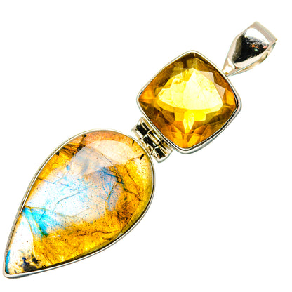 Labradorite Pendants handcrafted by Ana Silver Co - PD34008 - Photo 2