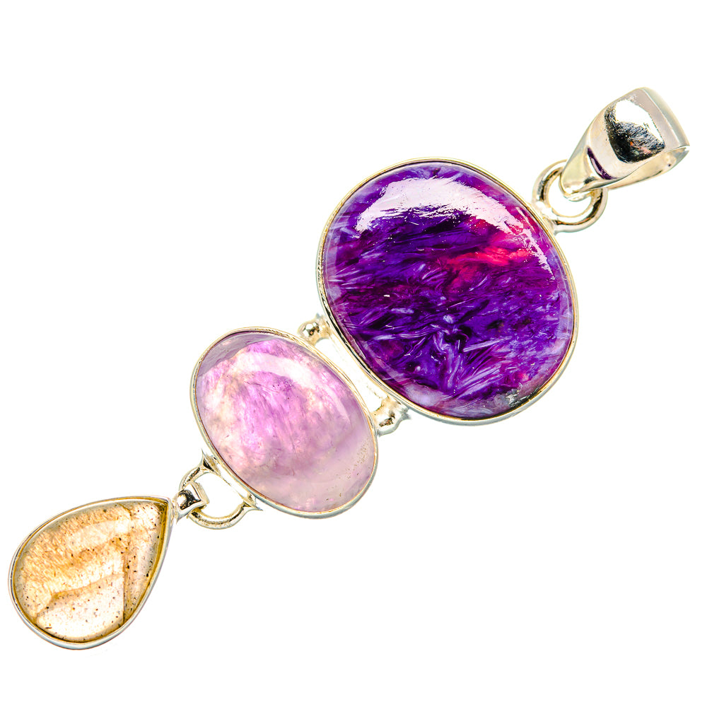 Charoite Pendants handcrafted by Ana Silver Co - PD34010 - Photo 2