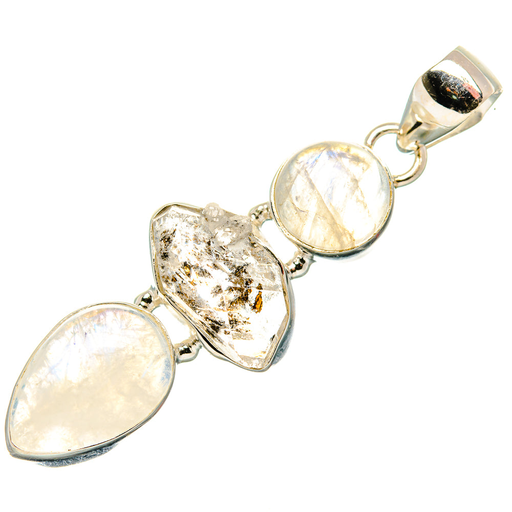 Rainbow Moonstone Pendants handcrafted by Ana Silver Co - PD34014 - Photo 2