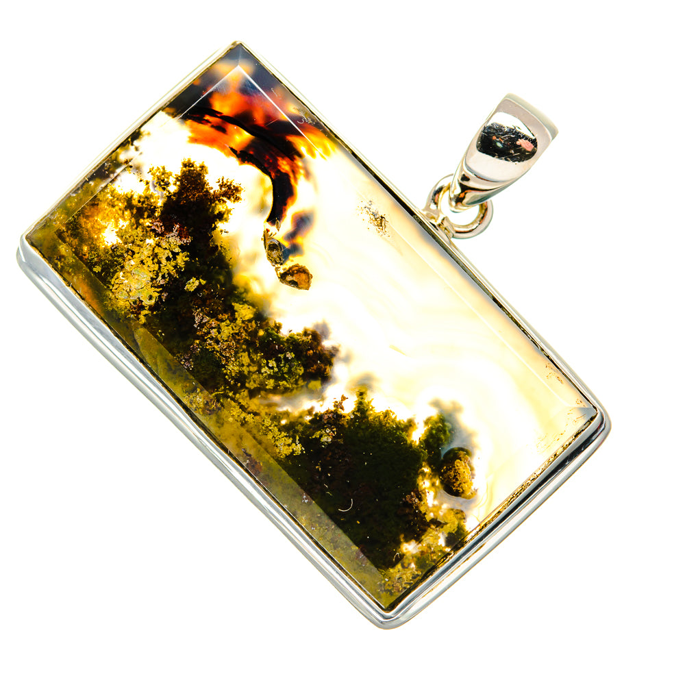 Indonesian Plume Agate Pendants handcrafted by Ana Silver Co - PD34025 - Photo 2