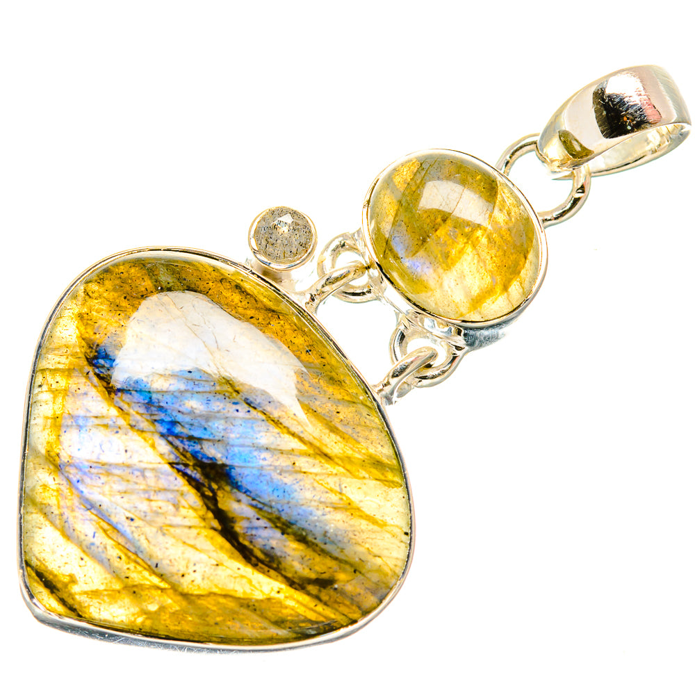 Labradorite Pendants handcrafted by Ana Silver Co - PD34076 - Photo 2