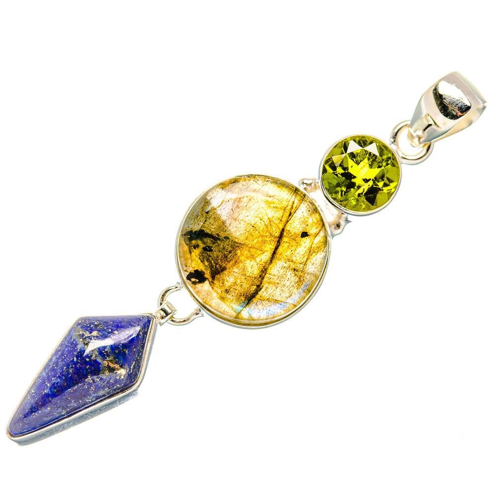 Labradorite Pendants handcrafted by Ana Silver Co - PD34079 - Photo 2