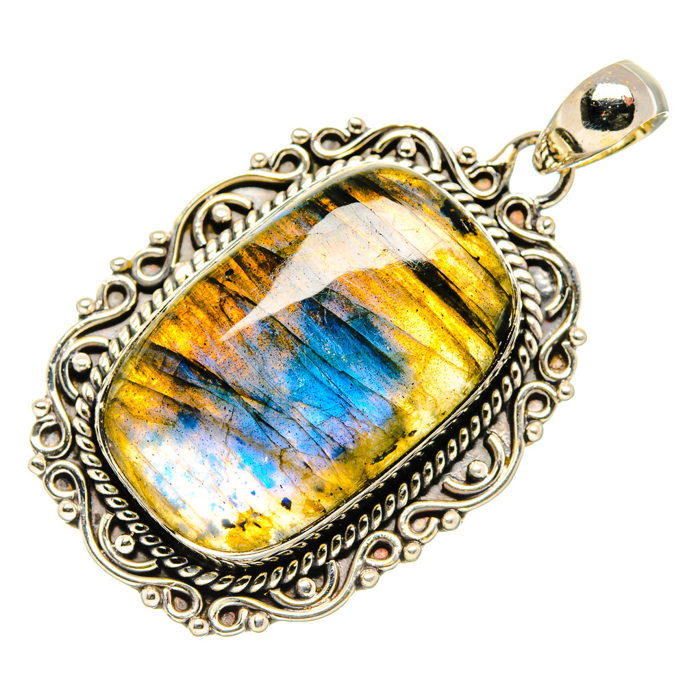 Labradorite Pendants handcrafted by Ana Silver Co - PD34098 - Photo 2