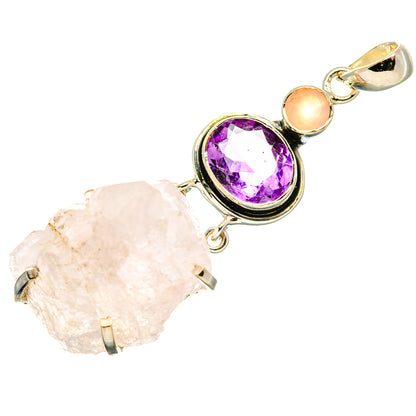 Rose Quartz Pendants handcrafted by Ana Silver Co - PD34099 - Photo 2