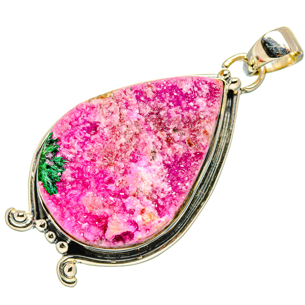 Cobalto Calcite Druzy Pendants handcrafted by Ana Silver Co - PD34105 - Photo 2