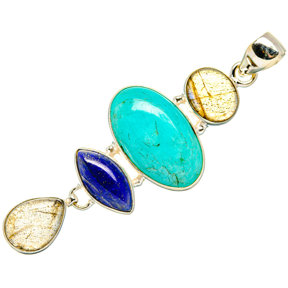 Amazonite Pendants handcrafted by Ana Silver Co - PD34111 - Photo 2