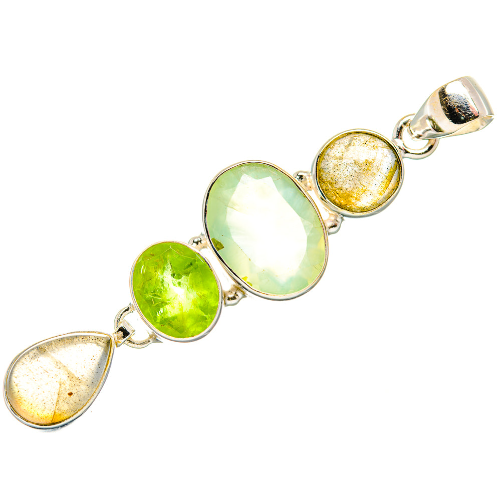 Prehnite Pendants handcrafted by Ana Silver Co - PD34114 - Photo 2