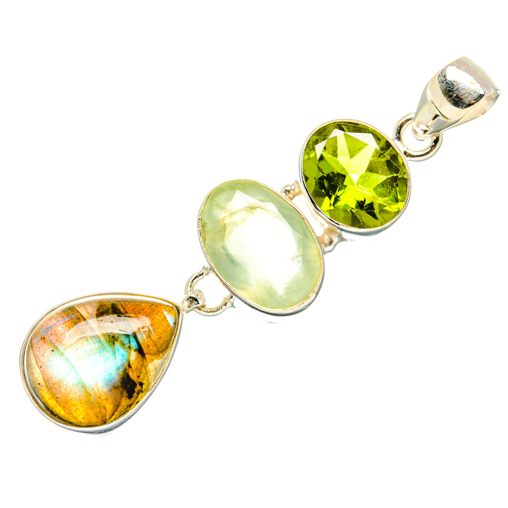 Prehnite Pendants handcrafted by Ana Silver Co - PD34132 - Photo 2
