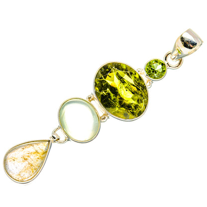 Green Tourmaline Pendants handcrafted by Ana Silver Co - PD34133 - Photo 2