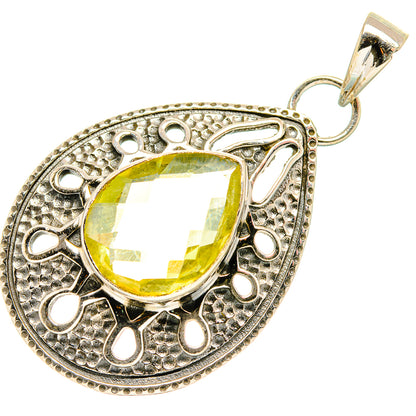 Lemon Quartz Pendants handcrafted by Ana Silver Co - PD34142 - Photo 2
