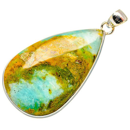 Peruvian Opal Pendants handcrafted by Ana Silver Co - PD34159 - Photo 2
