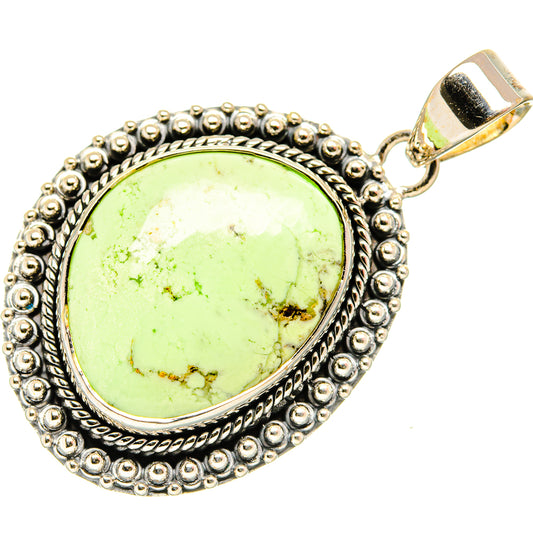 Lemon Chrysoprase Pendants handcrafted by Ana Silver Co - PD34171 - Photo 2